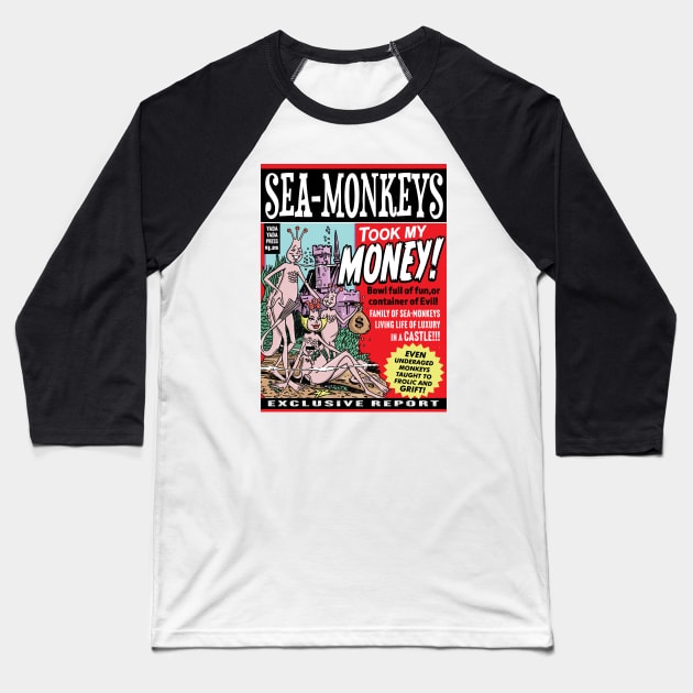 Sea-Monkey exclusive Baseball T-Shirt by Raging Sockmonkey